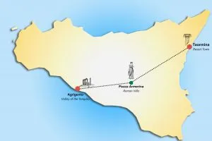 Agrigento to Taormina Valley of the Temples and Roman Villa